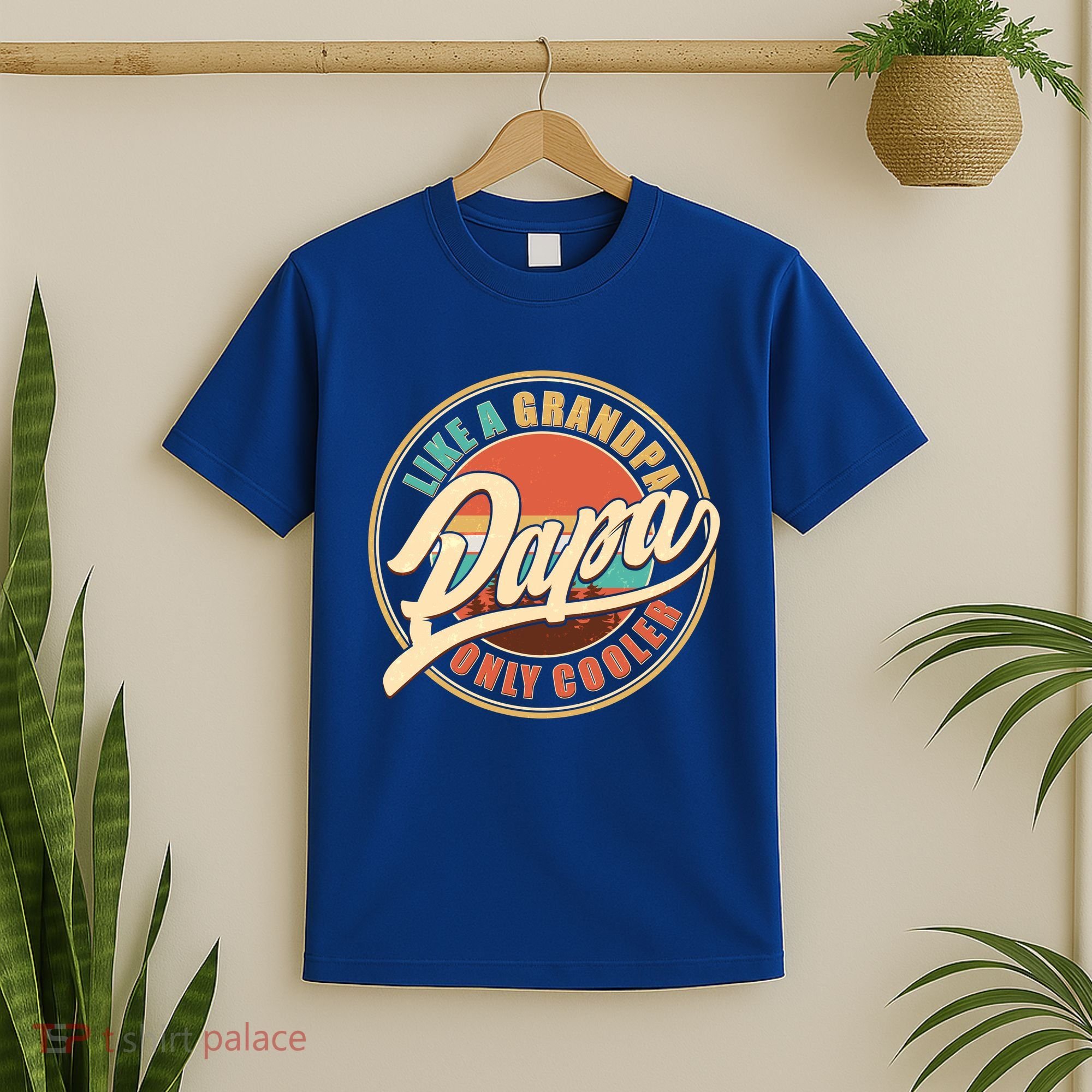 Vintage Retro Papa Like A Grandpa Only Cooler T-Shirt
