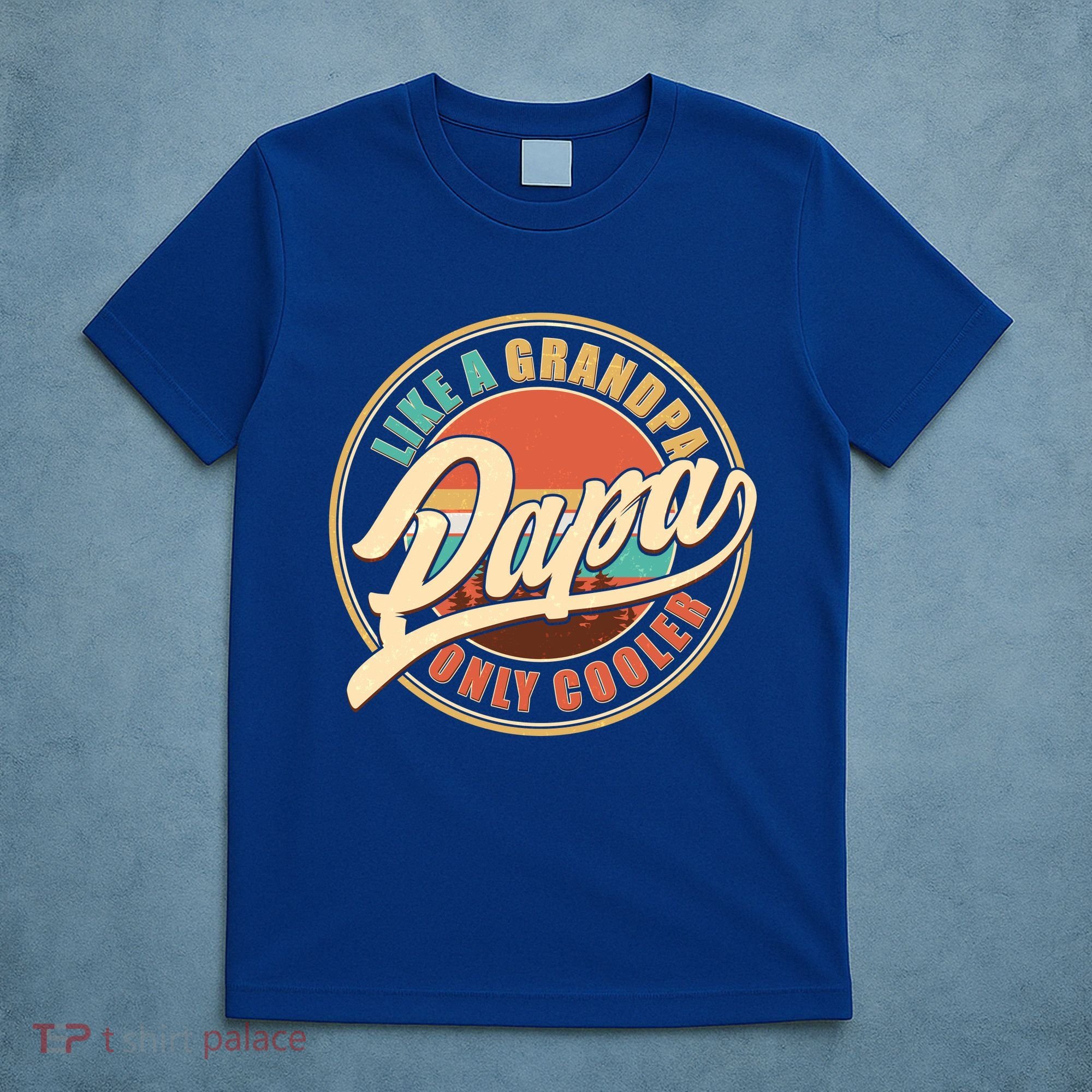 Vintage Retro Papa Like A Grandpa Only Cooler T-Shirt