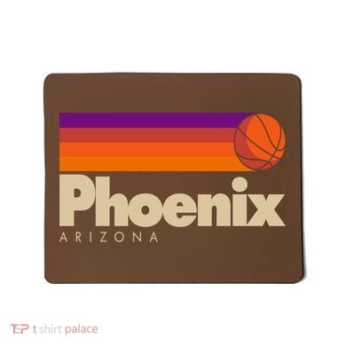 Vintage Retro Phoenix Arizona Basketball Logo Mousepad