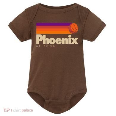 Vintage Retro Phoenix Arizona Basketball Logo Baby Bodysuit