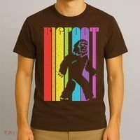 Vintage Retro Rainbow Bigfoot Silhouette T-Shirt thumb 3