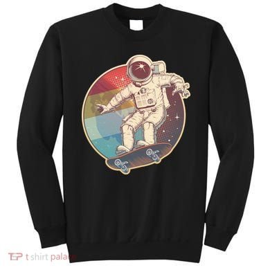 Vintage Retro Skateboarding Astronaut Sweatshirt