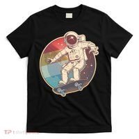 Vintage Retro Skateboarding Astronaut T-Shirt thumb 0