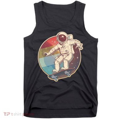 Vintage Retro Skateboarding Astronaut Tank Top