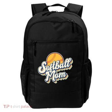 Vintage Retro Softball Mom Backpack