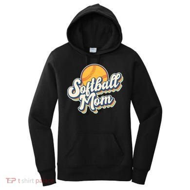 Vintage Retro Softball Mom Women's Hoodie