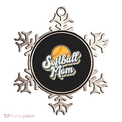 Vintage Retro Softball Mom Ornament