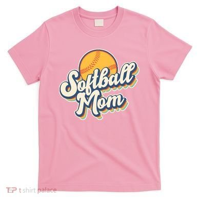 Vintage Retro Softball Mom T-Shirt