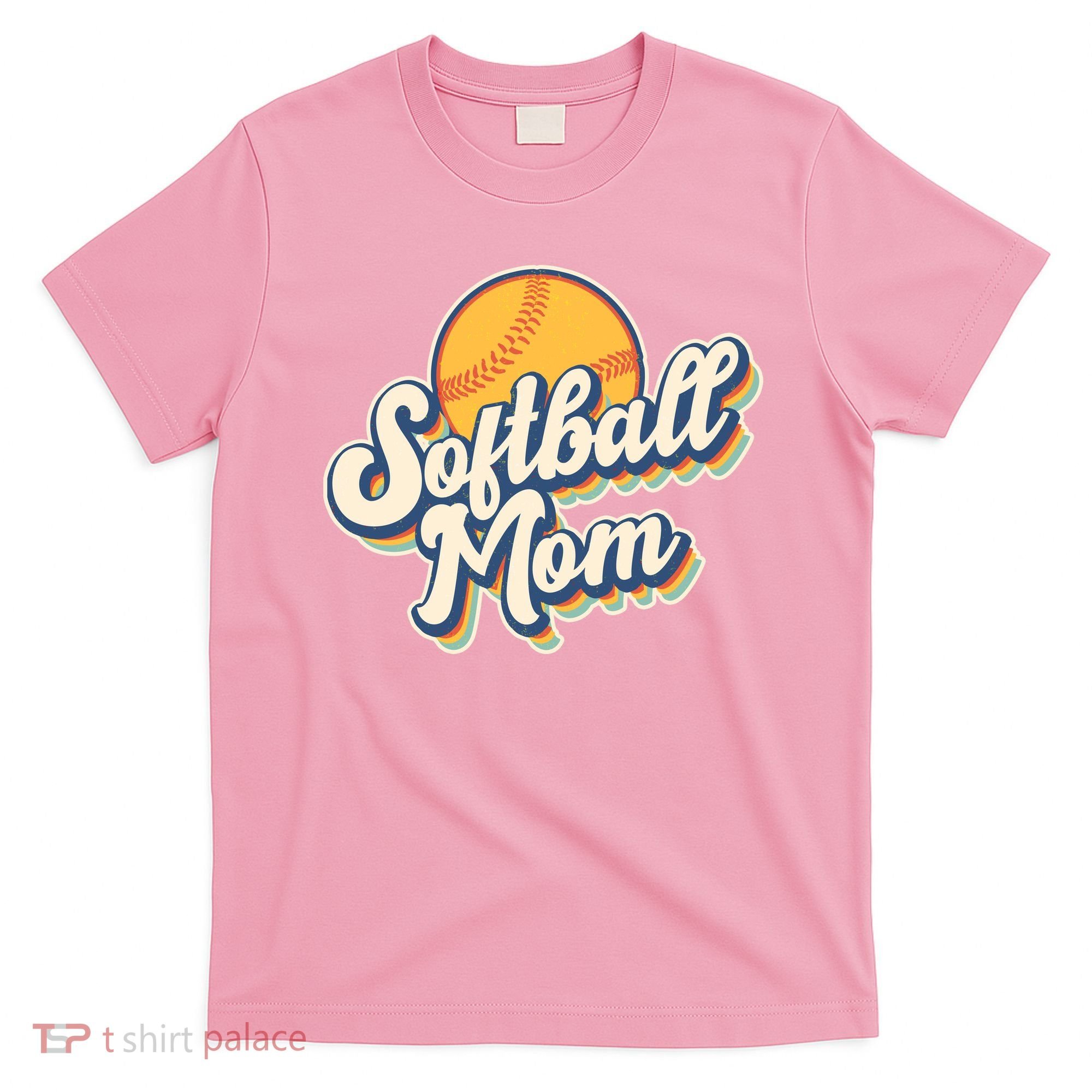 Vintage Retro Softball Mom T-Shirt
