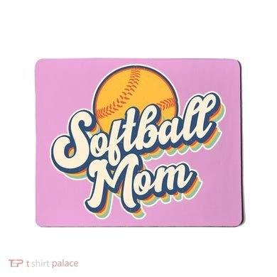Vintage Retro Softball Mom Mousepad