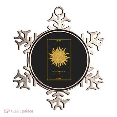 Vintage Retro Sun and Moon Tarot Card Ornament