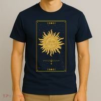Vintage Retro Sun and Moon Tarot Card T-Shirt thumb 3