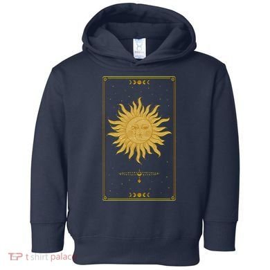 Vintage Retro Sun and Moon Tarot Card Toddler Hoodie