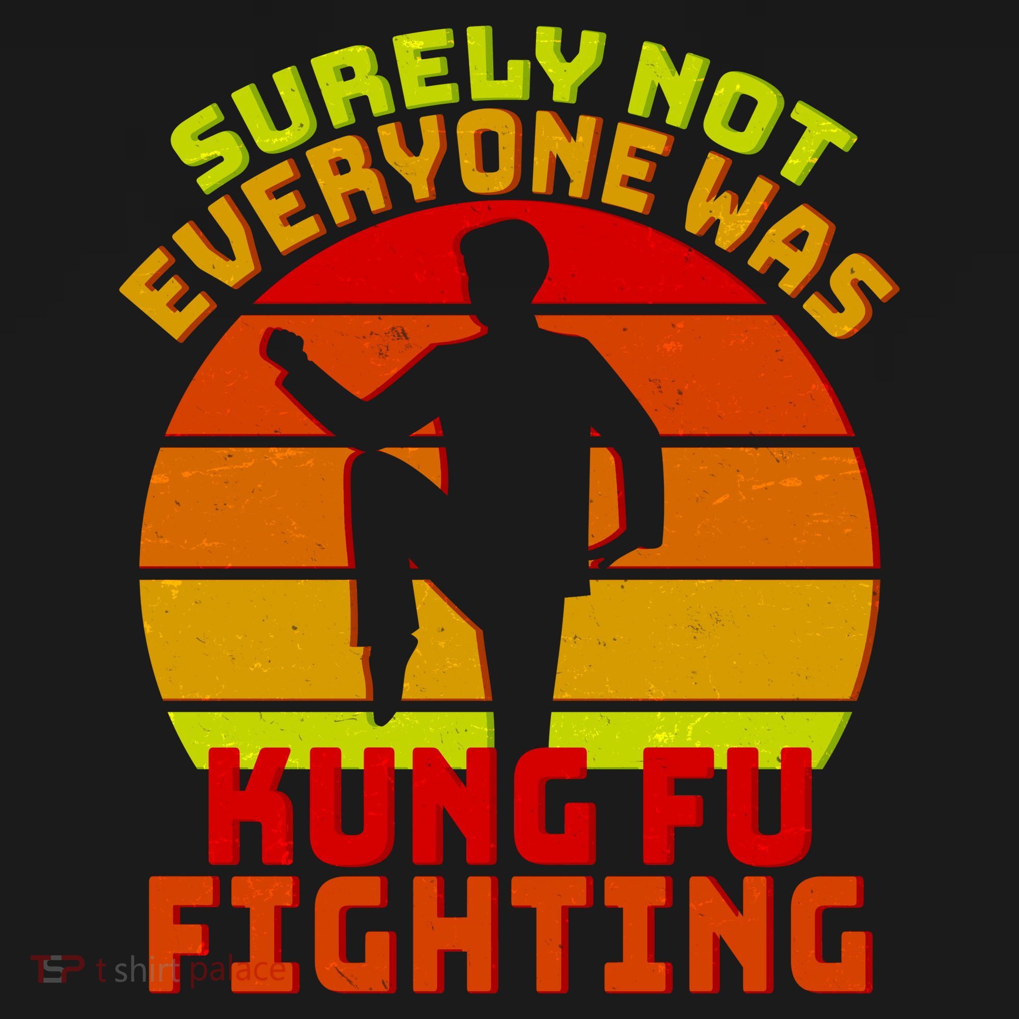 Vintage Retro Surely Not Everyone Was Kung Fu Fighting T-Shirt