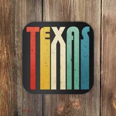 Vintage Retro Texas Coaster