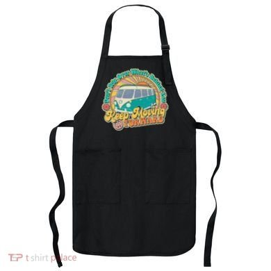 Vintage Retro VW Bus Keep Moving Forward Sunshine Apron