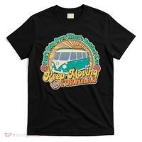 Vintage Retro VW Bus Keep Moving Forward Sunshine T-Shirt thumb 0