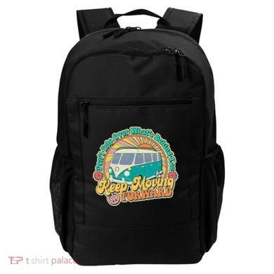 Vintage Retro VW Bus Keep Moving Forward Sunshine Backpack
