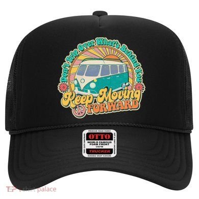 Vintage Retro VW Bus Keep Moving Forward Sunshine Hat