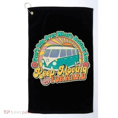 Vintage Retro VW Bus Keep Moving Forward Sunshine Golf Towel