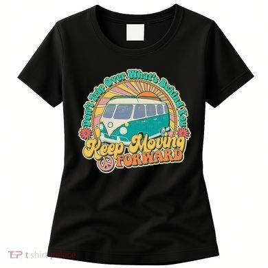 Vintage Retro VW Bus Keep Moving Forward Sunshine Women's T-Shirt