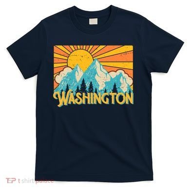 Vintage Retro Washington Sunshine Mountains T-Shirt