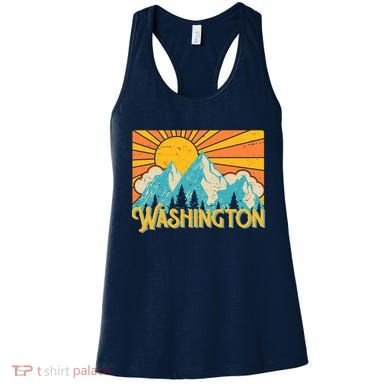 Vintage Retro Washington Sunshine Mountains Women's Tank Top