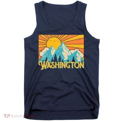 Vintage Retro Washington Sunshine Mountains Tank Top