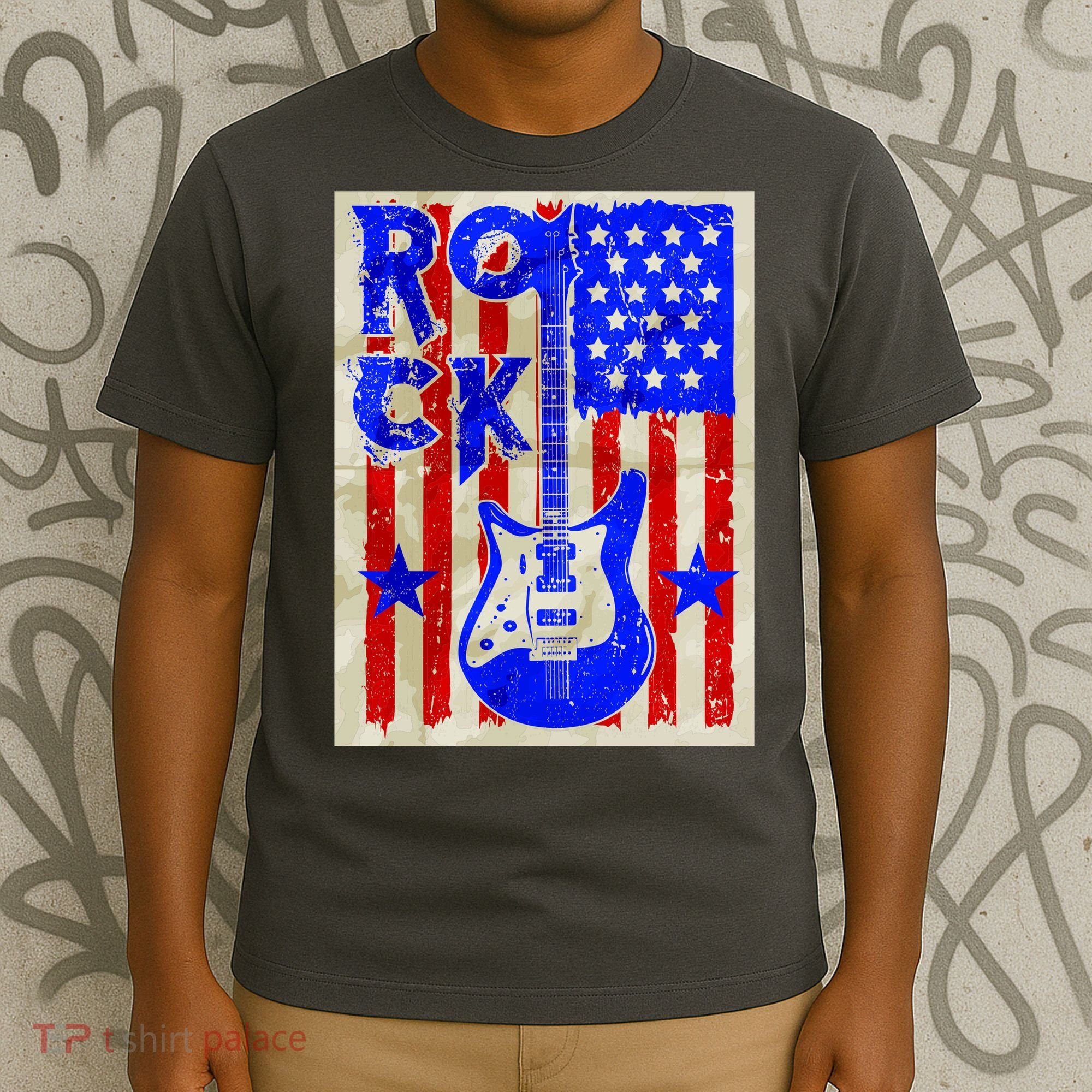 Vintage Rock Electric Guitar USA T-Shirt