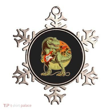 Vintage Rocking Guitar T-Rex Dinosaur Ornament