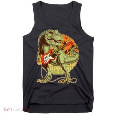 Vintage Rocking Guitar T-Rex Dinosaur Tank Top