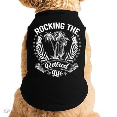 Vintage Rocking The Retired Life Doggie Tank