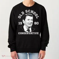 Vintage Ronald Reagan Old School Conservative Women's Sweatshirt thumb 0