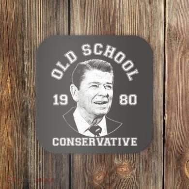 Vintage Ronald Reagan Old School Conservative Coaster