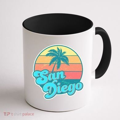 Vintage San Diego Sunset Coffee Mug back