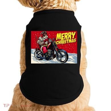 Vintage Santa Biker Riding Chopper Doggie Tank