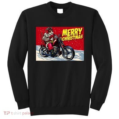 Vintage Santa Biker Riding Chopper Sweatshirt