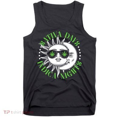 Vintage Sativa Days Indica Nights Sun And Moon Tank Top