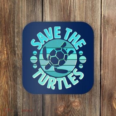 Vintage Save The Turtles Coaster