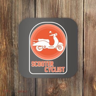 Vintage Scooter Cyclist Coaster