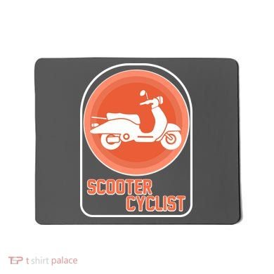 Vintage Scooter Cyclist Mousepad