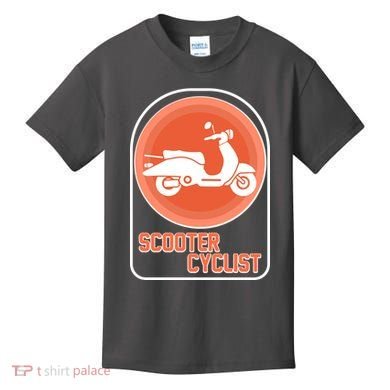 Vintage Scooter Cyclist Kids T-Shirt