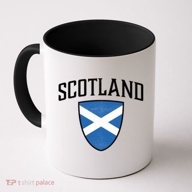 Vintage Scotland Flag Crest Shield Coffee Mug