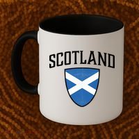 Vintage Scotland Flag Crest Shield Coffee Mug thumb 2