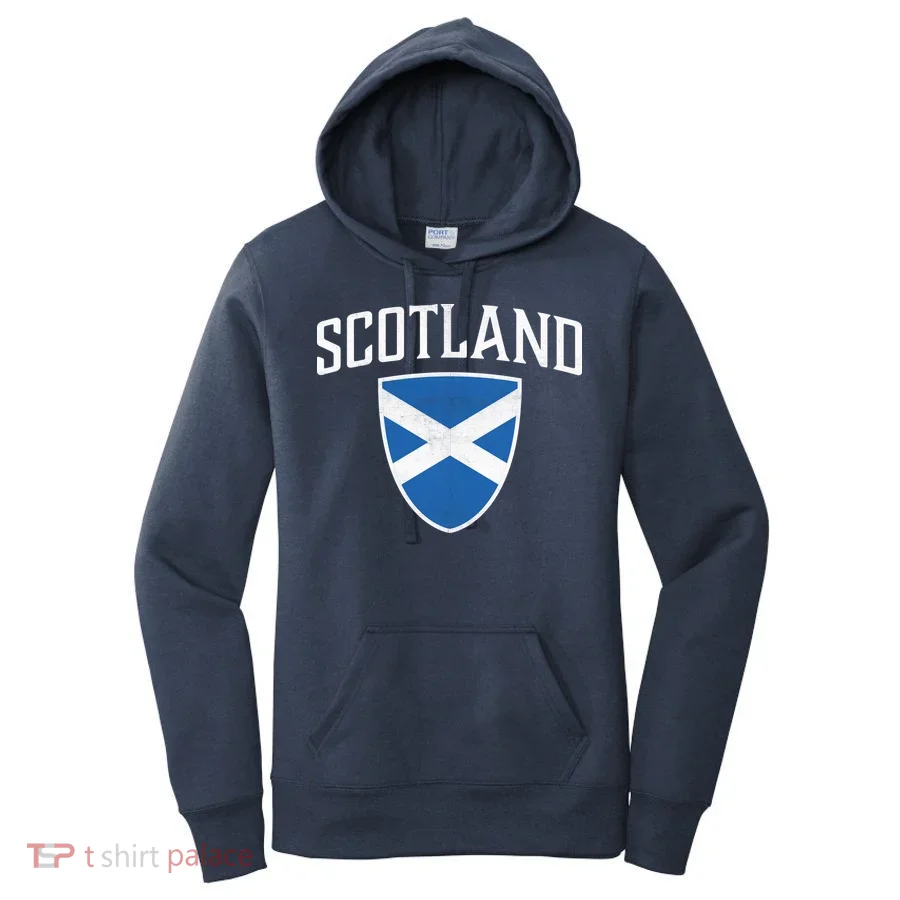 Vintage Scotland Flag Crest Shield Women's Hoodie