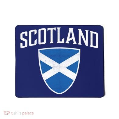 Vintage Scotland Flag Crest Shield Mousepad