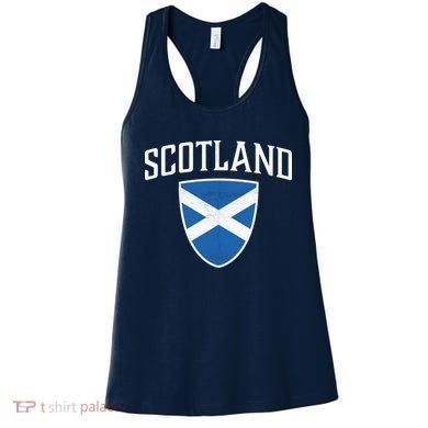 Vintage Scotland Flag Crest Shield Women's Tank Top