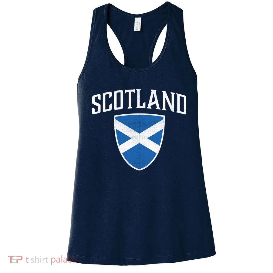 Vintage Scotland Flag Crest Shield Women's Tank Top
