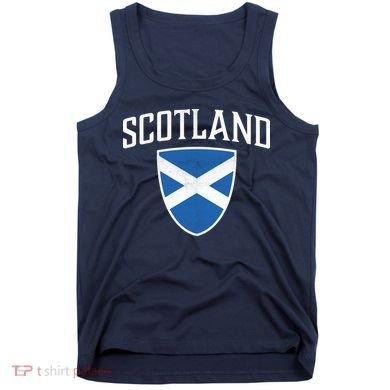 Vintage Scotland Flag Crest Shield Tank Top