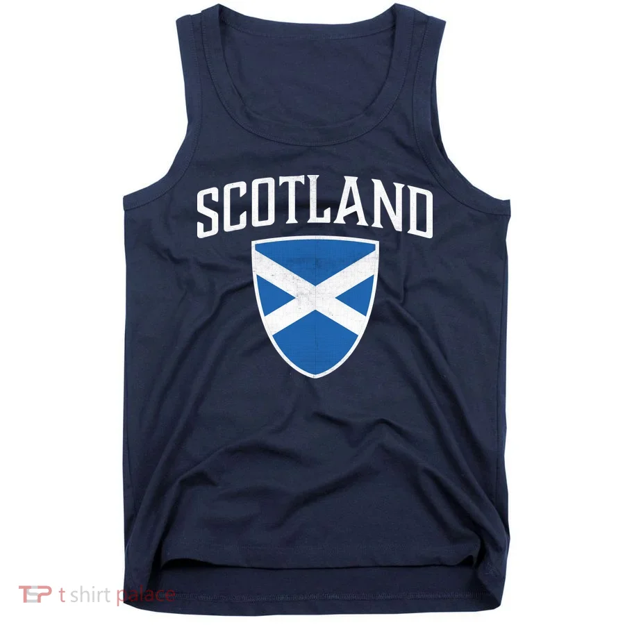 Vintage Scotland Flag Crest Shield Tank Top